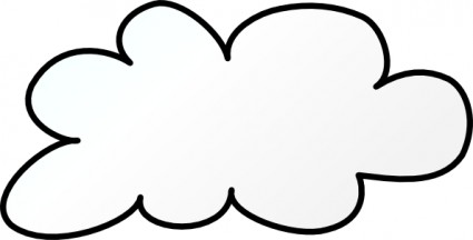 Cloud Outline clip art Free vector in Open office drawing svg 