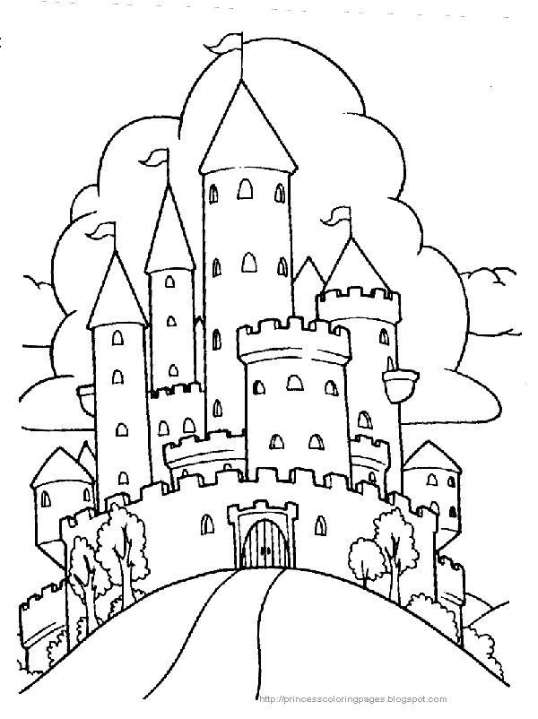 Free Castle Cartoon Black And White, Download Free Castle Cartoon Black ...