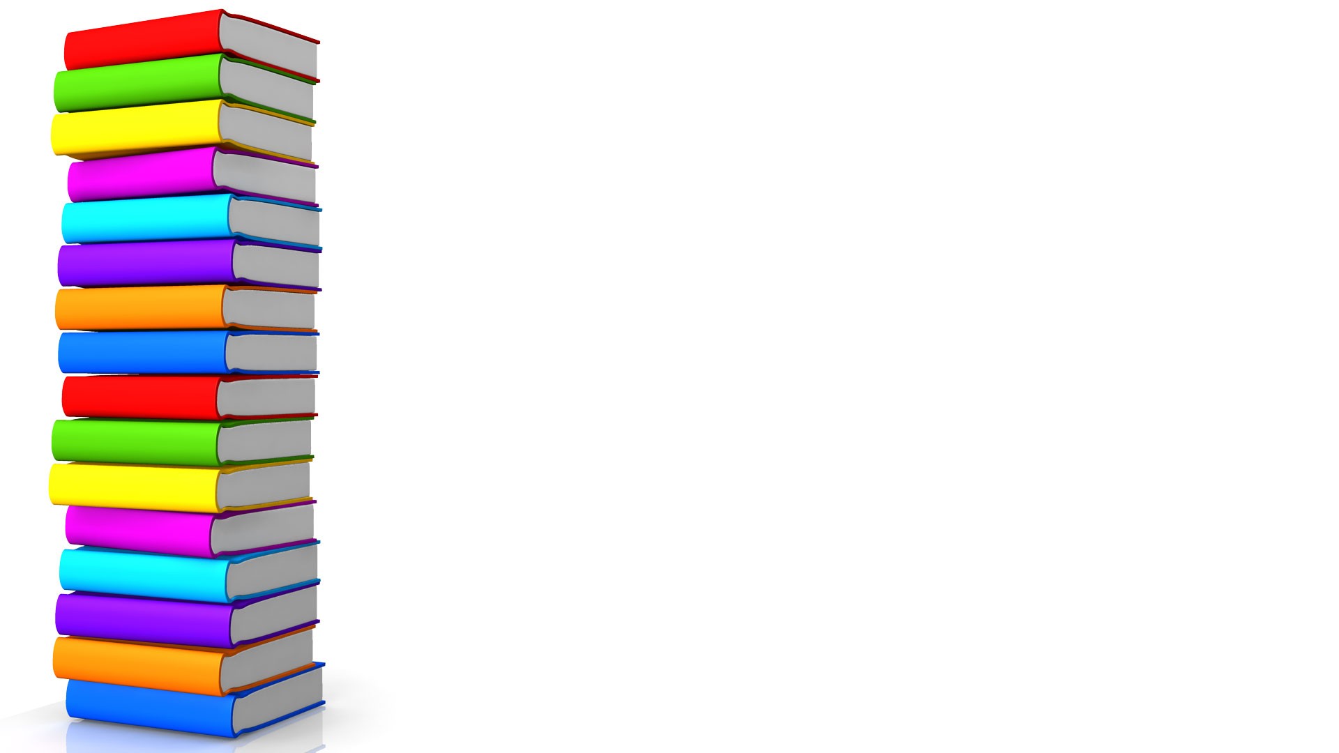 Multicolored Books Making Border Stock Photo