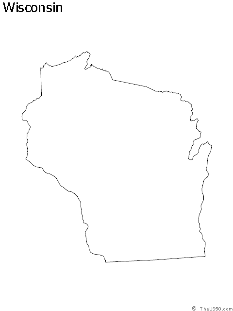 Wisconsin cut-out for craft projects wisconsin-outline.gif (480 