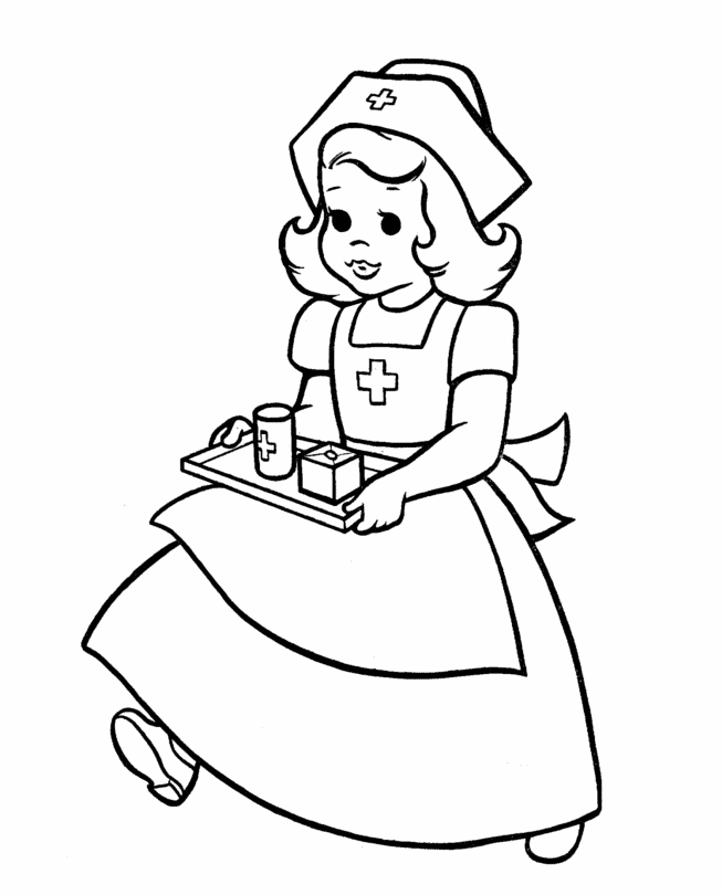 School Nurse Coloring Pages - Doctor Day Coloring Pages : iKids 