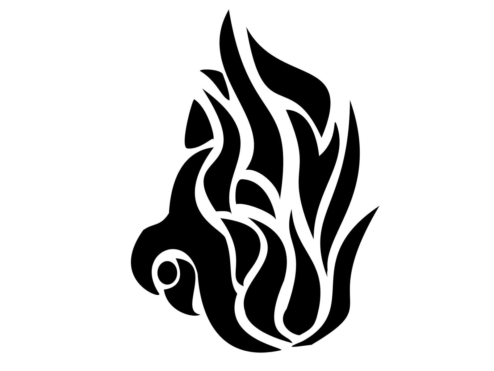 Tribal flame symbol image template Royalty Free Vector Image