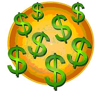 Financial Growth and Wealth Symbolism - Dollar Signs on Gold Coin