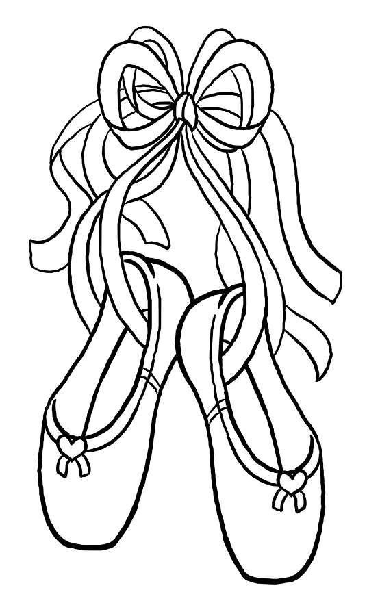 Ballet pointshoes Colouring Pages (page 2)