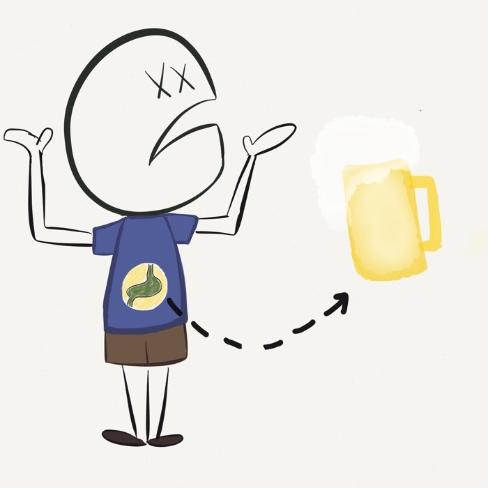 Cartoon Drunk Man - Viking Drinks From The Drinking Horns Stock ...
