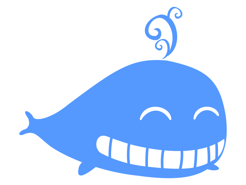 Happy Blue Whale Cartoon Illustration - Free Vector Graphic