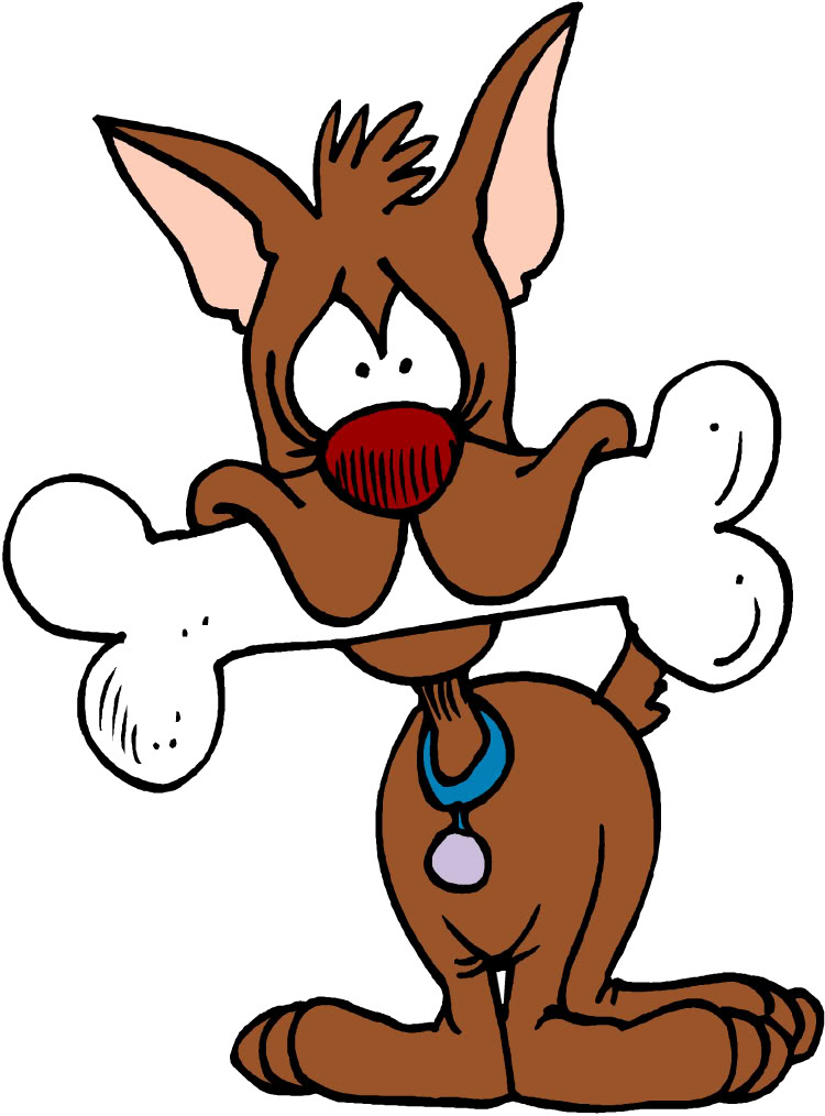 Fun Cartoon Dog with Bone - Free Illustration for Pet Content