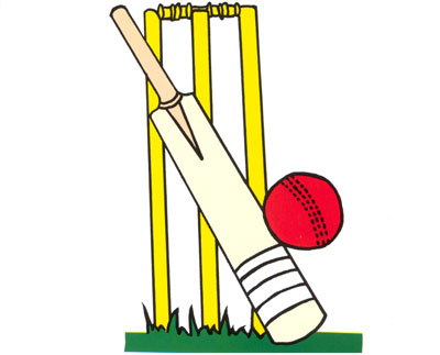cricket ball and bat clipart