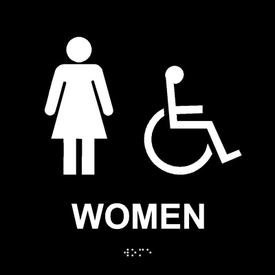 Women’s Restroom Accessibility Sign - Inclusive Facility Indicator