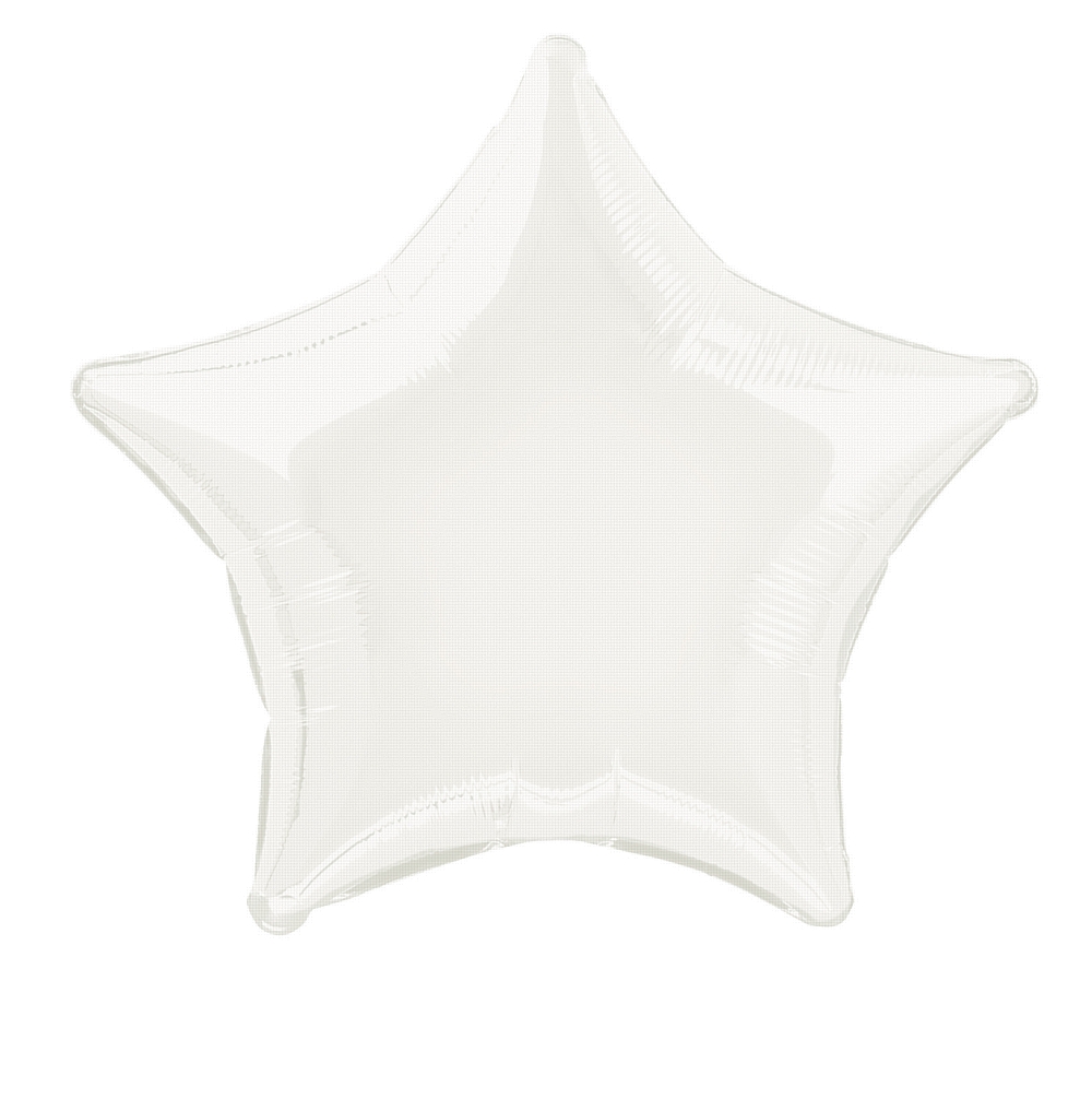 White Star Foil Balloon 19 - Party Packs