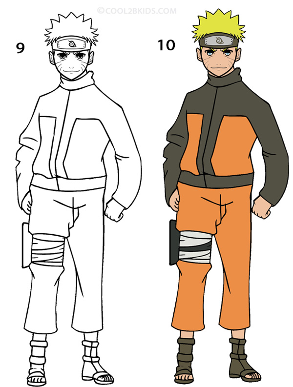 naruto full body drawing easy - Clip Art Library