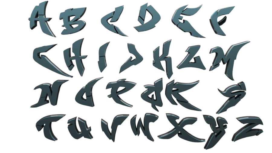 Verwonderlijk Clipart library: More Like 3D Alphabet Graffiti by GFX-ZeuS - Clip HW-17