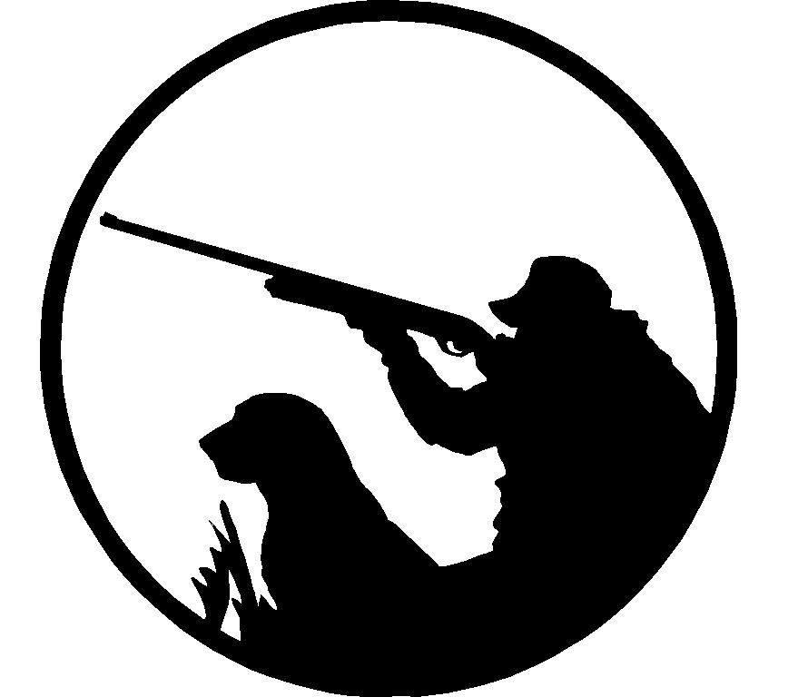 Hunter with Dog Adhesive Car Sticker 2, Hunting Decals, Fishing 