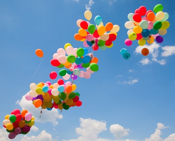 helium balloons in air - Clip Art Library