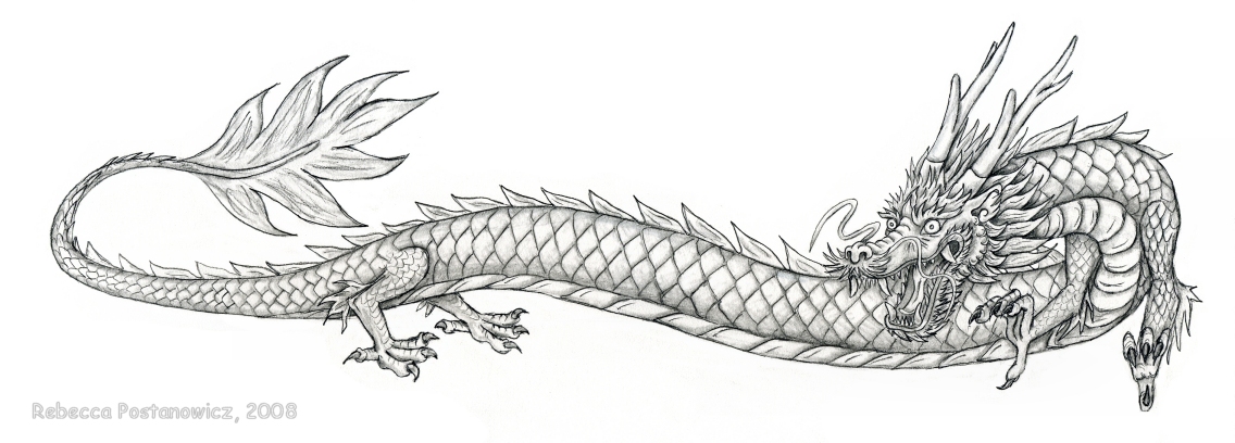 How to draw a Chinese dragon  Step by step Drawing tutorials