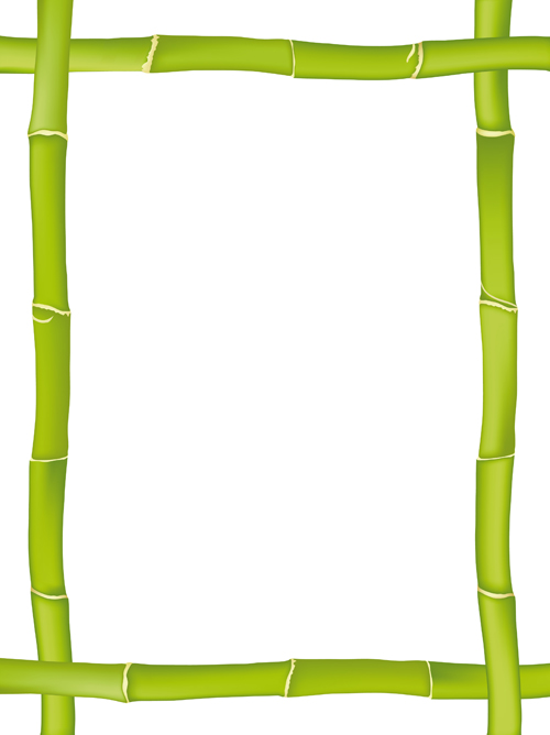 Set of Different of Bamboo Frame design vector 03 - Vector Frames 