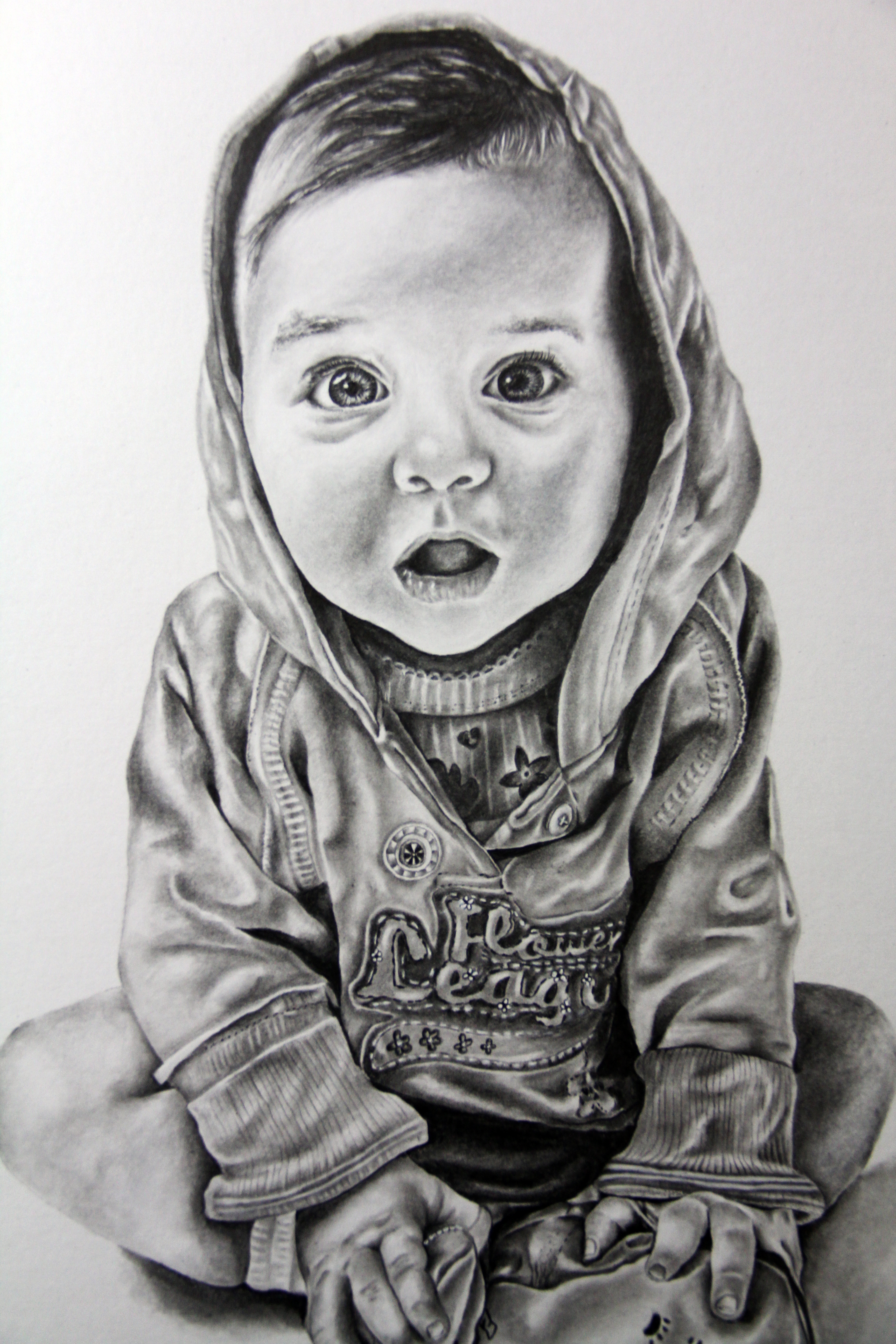 Happy baby pencil type drawing sketch Stock Photo - Alamy