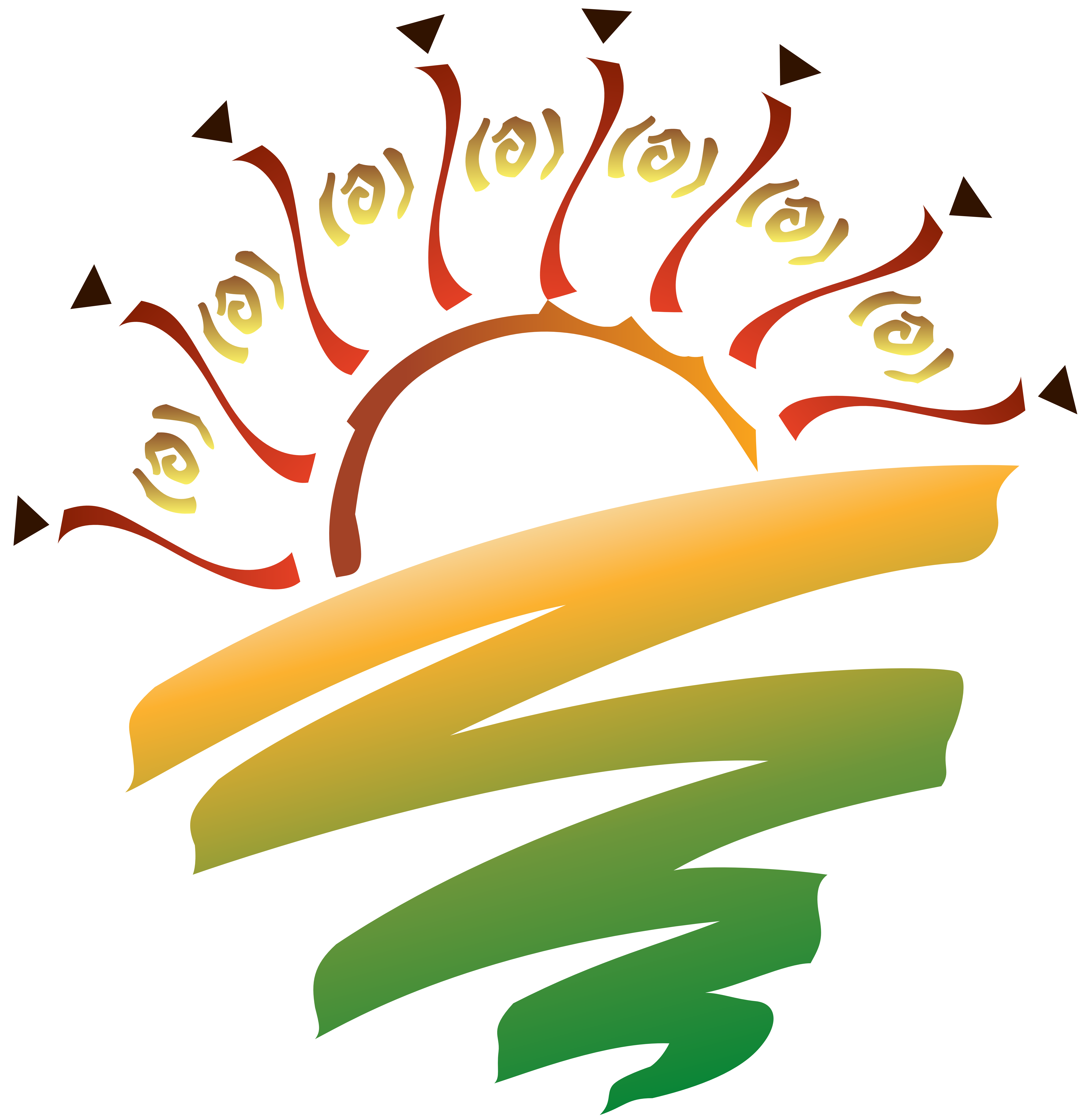 Stylized wheat stalk with golden grains and green leaves, symbolizing harvest and agriculture.