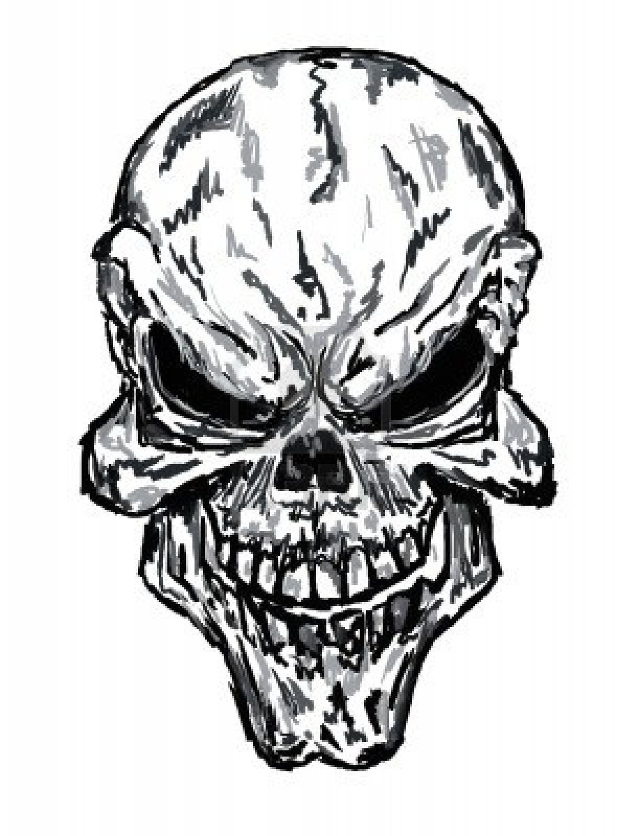 How to Draw a Traditional Skull Tattoo Step by Step  YouTube