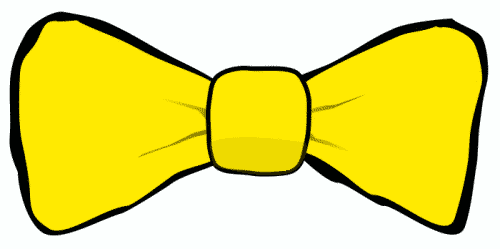 yellow bow clip art