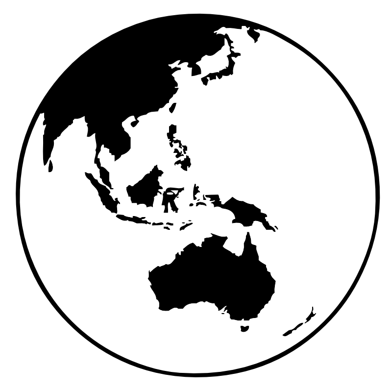 Clipart - earth globe (oceania)