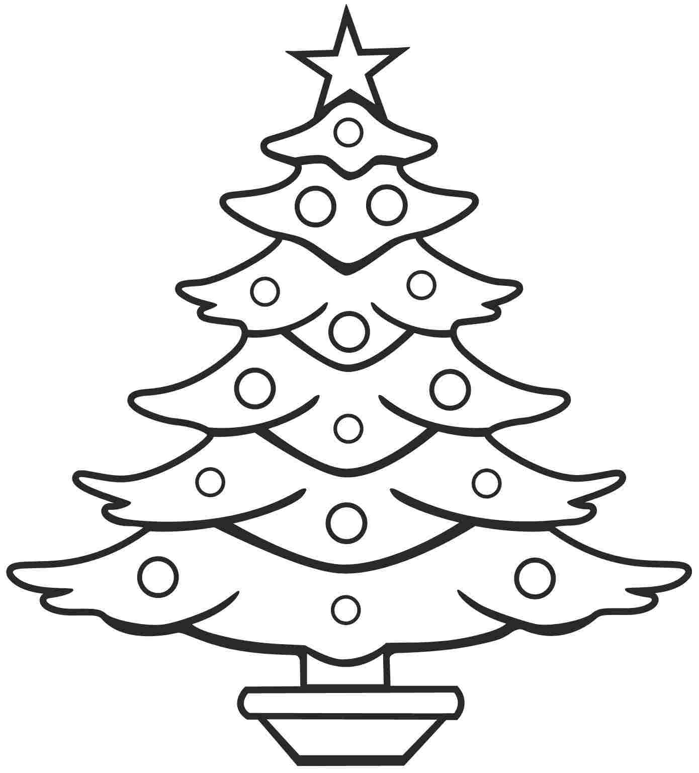 Easy Christmas tree drawing  completed pencil outline  Lets Draw That  Christmas  tree drawing Christmas tree drawing easy Simple christmas tree