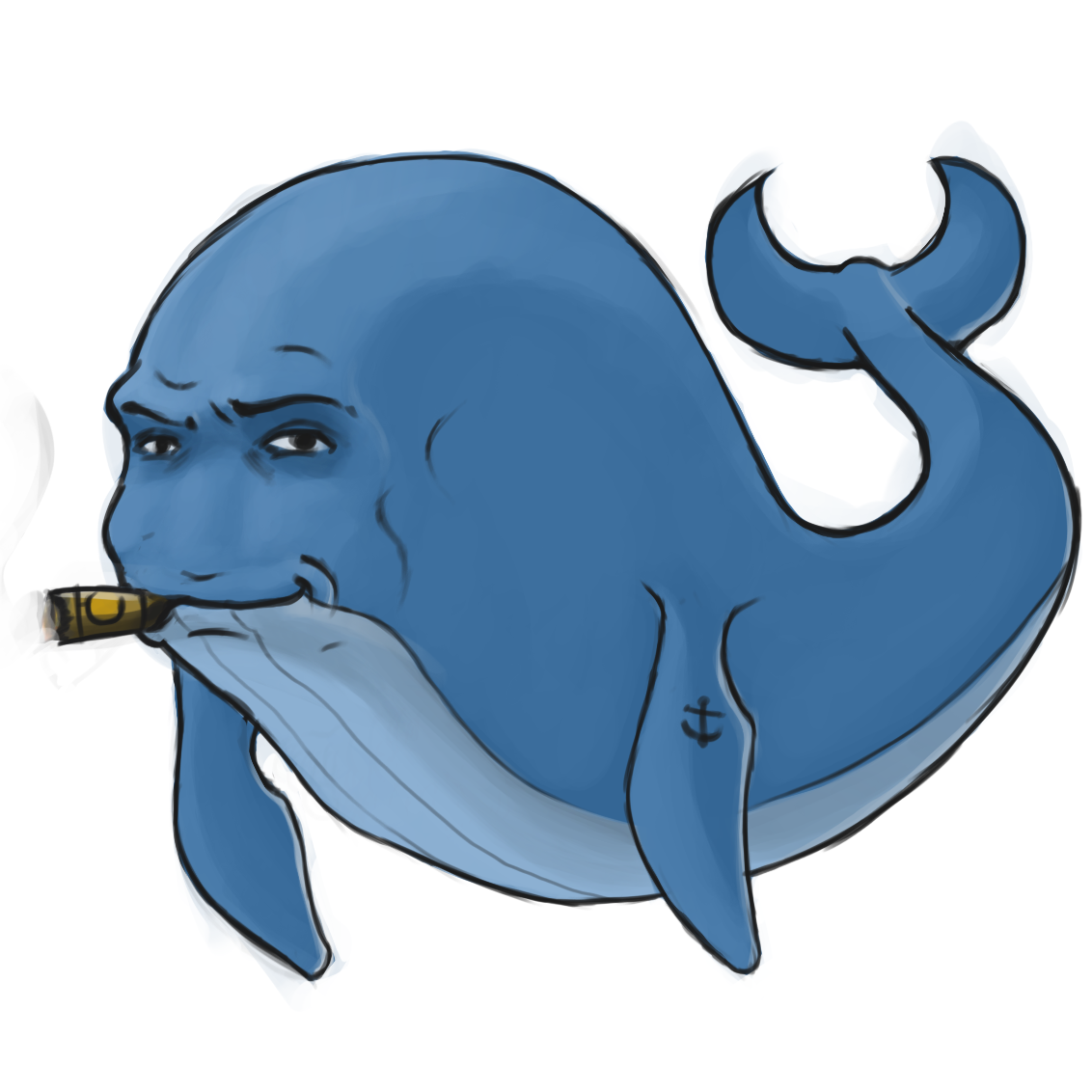 Cartoon whale - ladertokyo