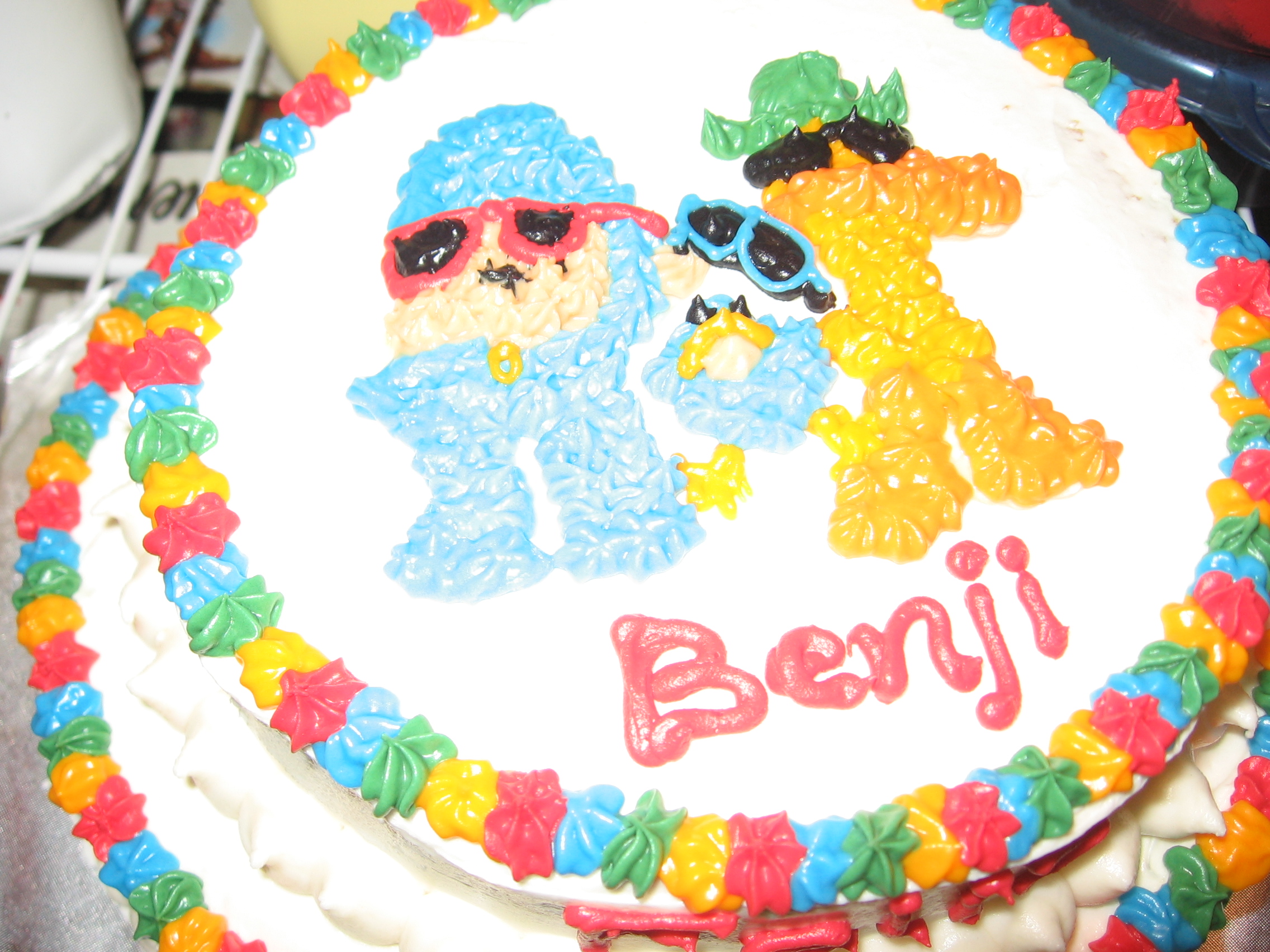 Benji’s Custom Poodle-Themed Birthday Cake - Vibrant & Fun Design