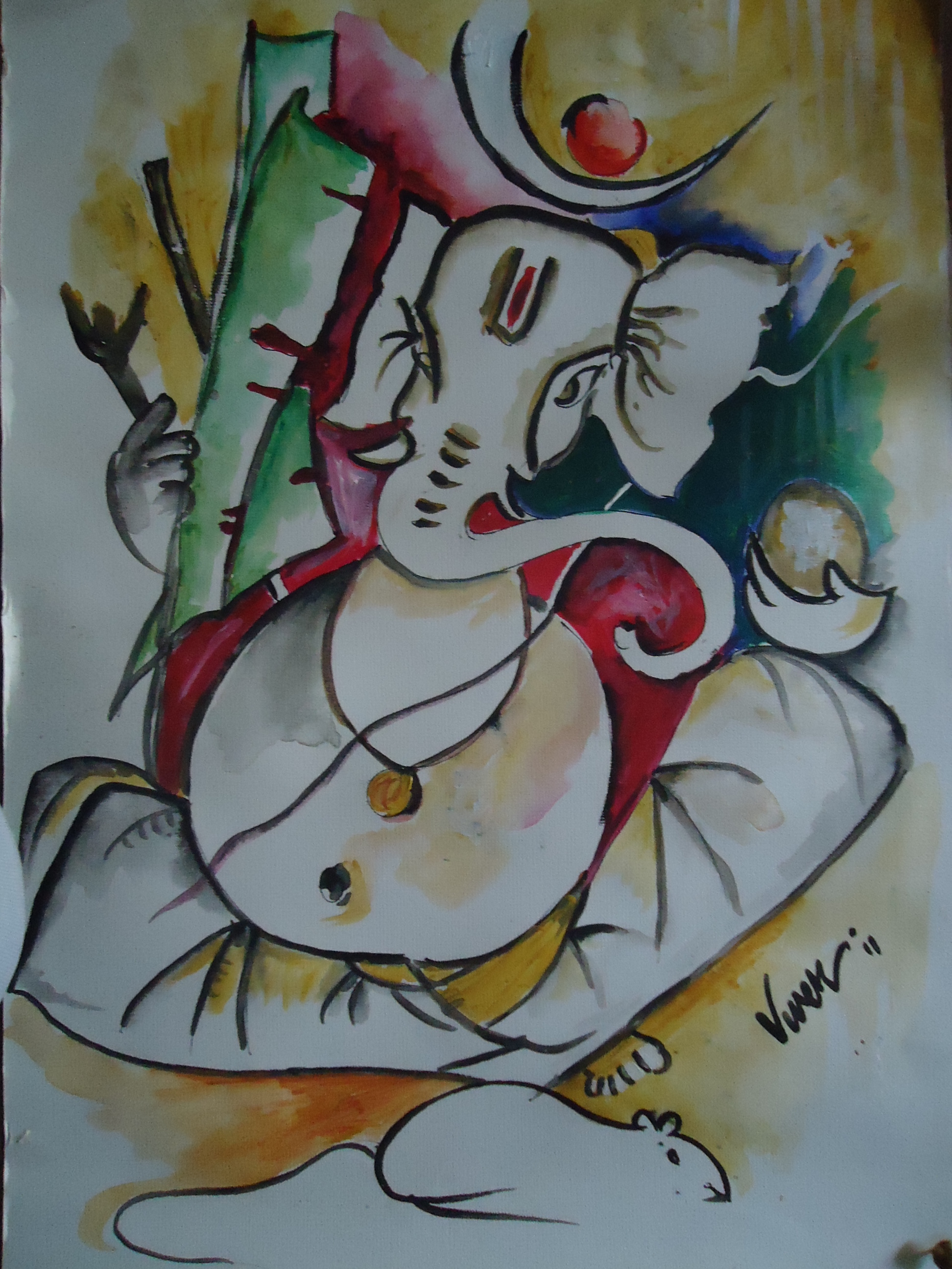 itsrinki on X Beautiful sketch on the wall  sketch by me  Ganesha Ji   httpstcoLPqG6G28Qr  X