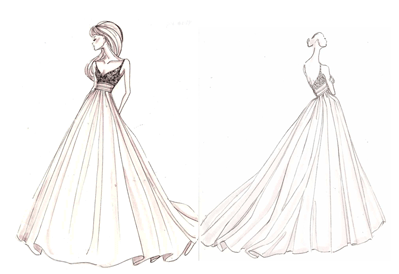 Wedding Dress Ball Gown Drawing | wedding