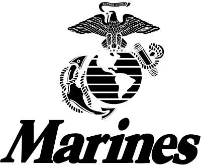 us marines logo black and white - Clip Art Library