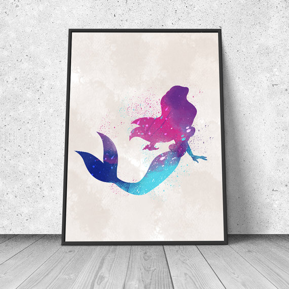 Items similar to The Little Mermaid, Ariel, watercolor 