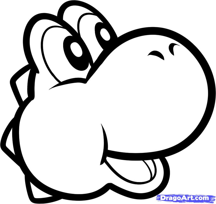 How to Draw Yoshi from Super Mario - Really Easy Drawing Tutorial