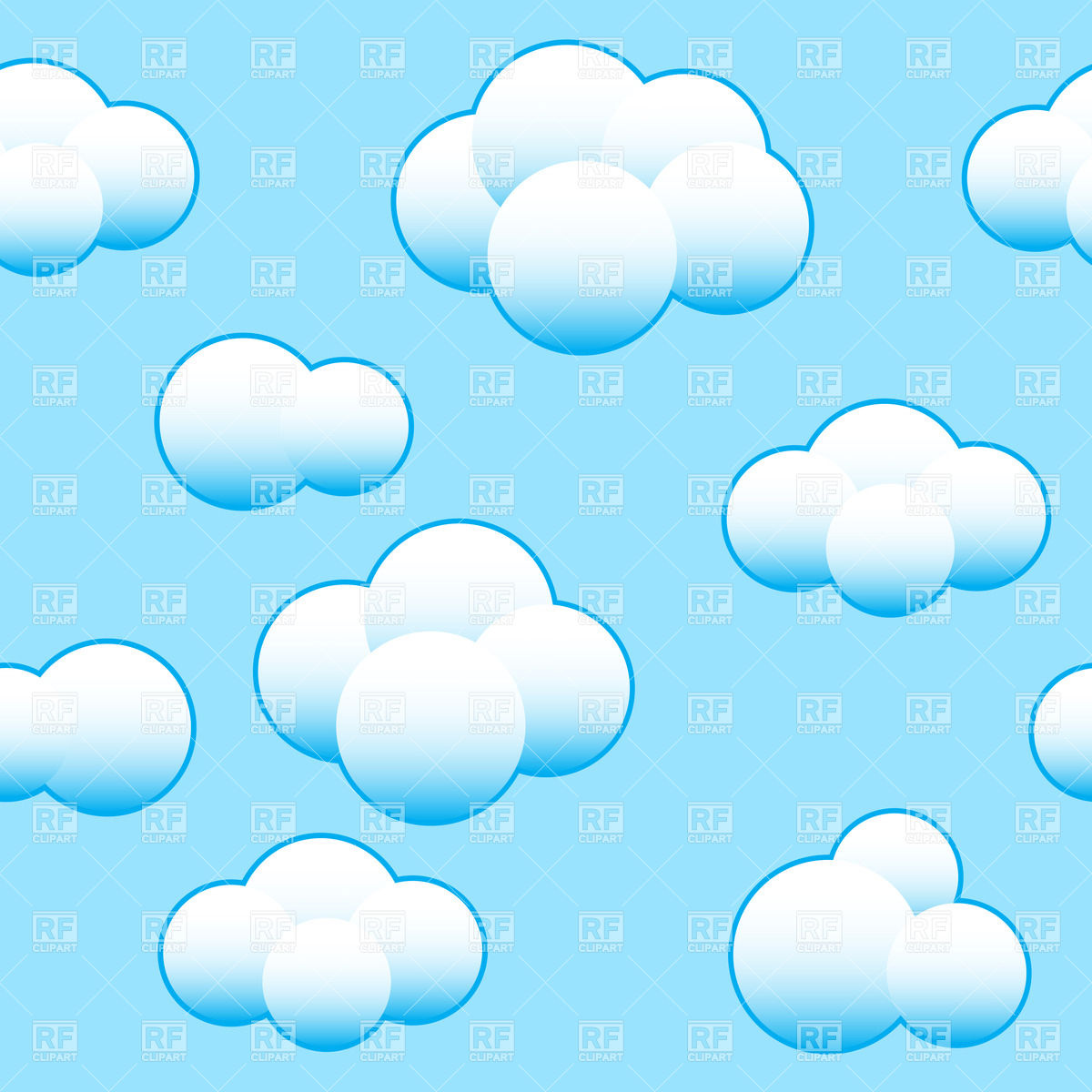 fondo azul con nubes - Clip Art Library