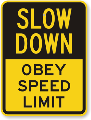 speed limit slow down - Clip Art Library