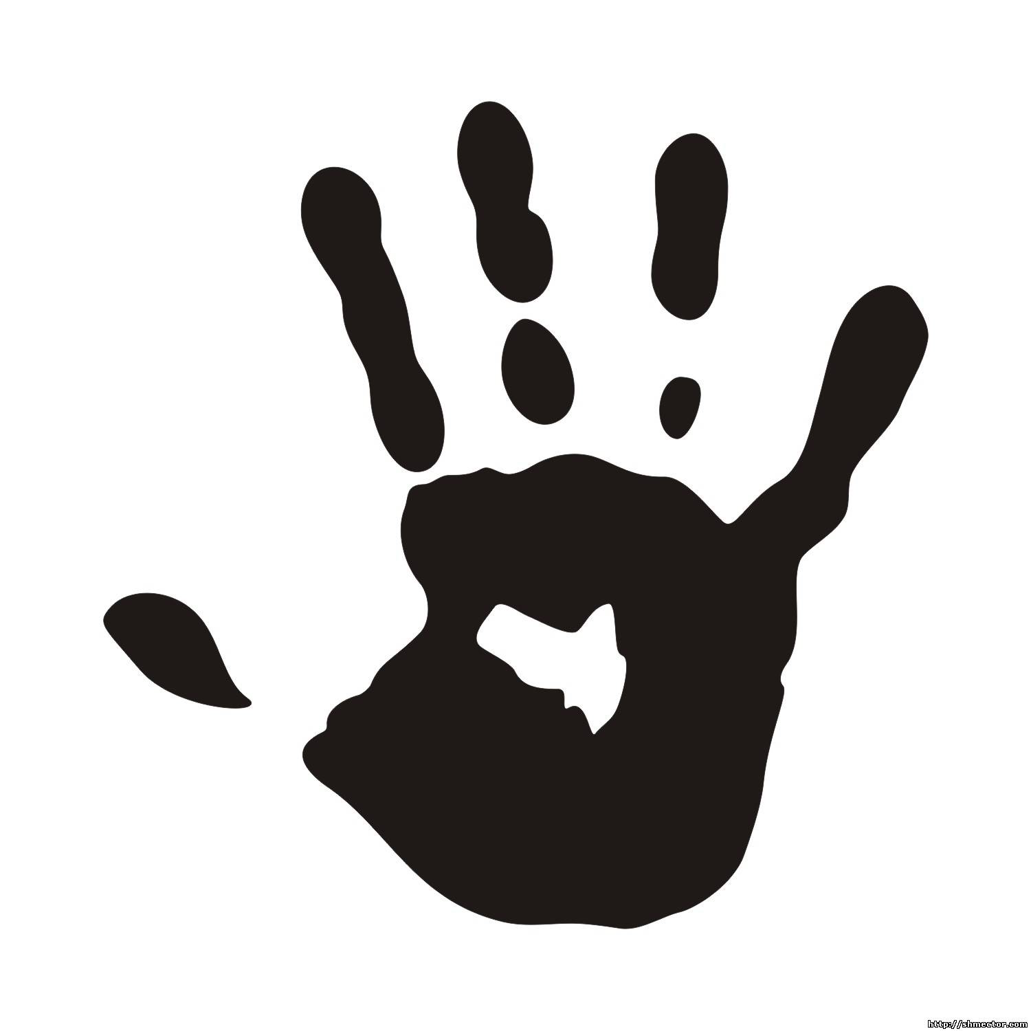 Handprint And Illustration Vector Eps Pictures Clipart - Free Clip 