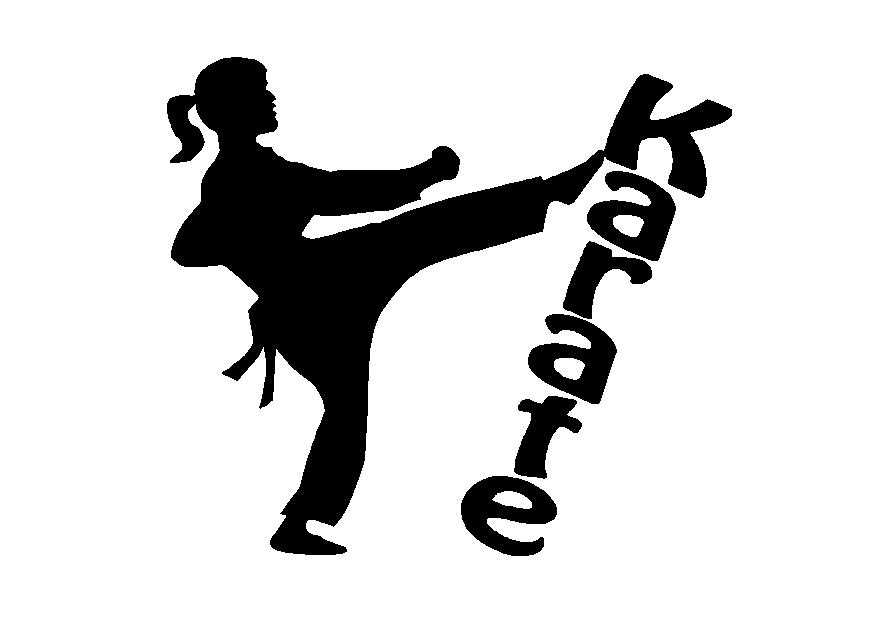 Karate Girl Decal 2, sport decals, spirit decals, sport spirit 