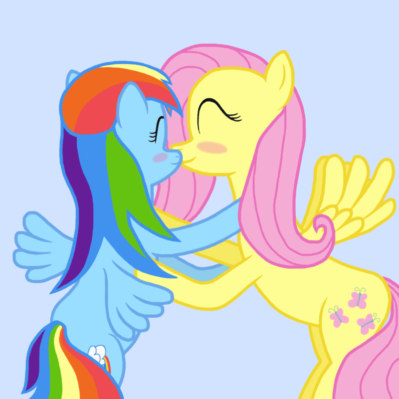 Fluttershy And Rainbow Dash Kissing by MysteriousBrony on Clipart library
