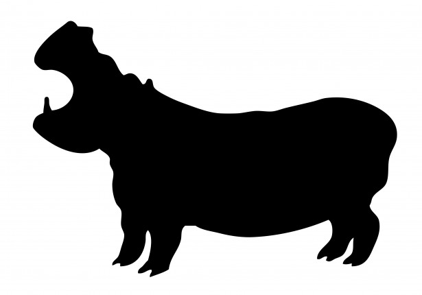 Hippopotamus Silhouette Clipart Free Stock Photo - Public Domain 