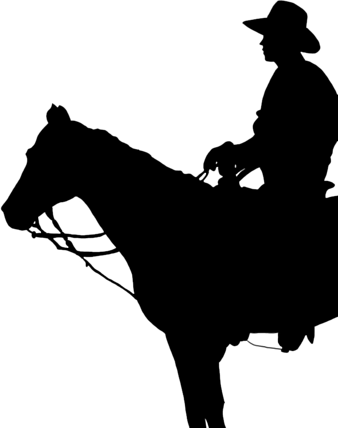 Cowboy Silhouette by RancidAlice on Clipart library