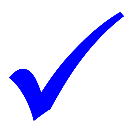 Blue check mark 3 icon - Free blue check mark icons