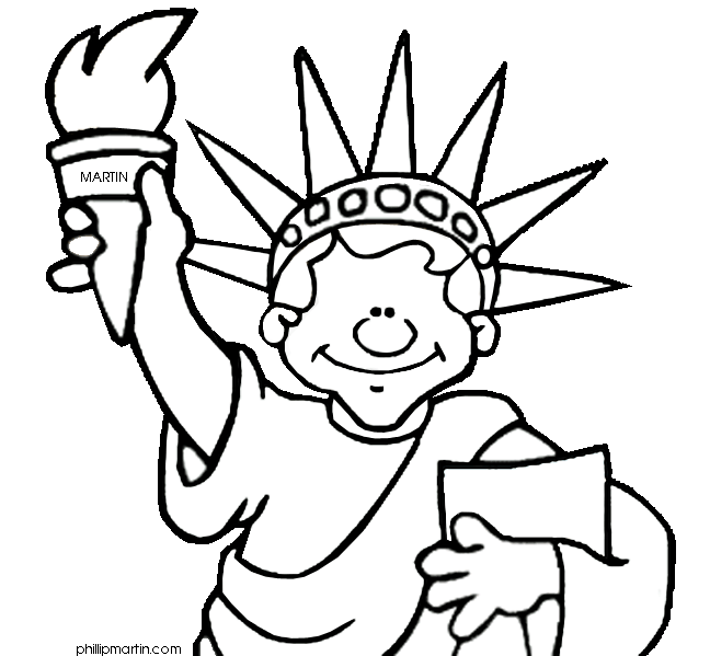 Free United States Clip Art by Phillip Martin, Statue of Liberty 