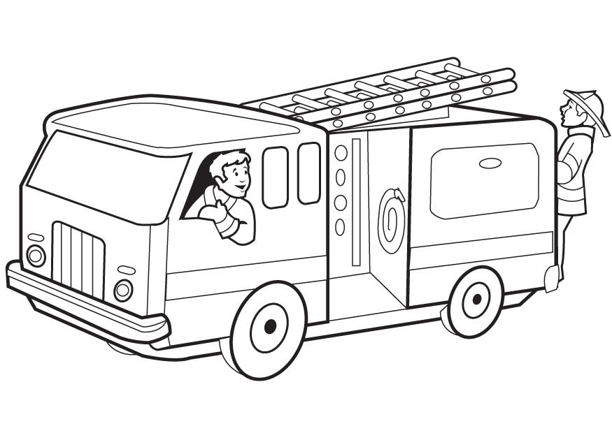 fire truck coloring page - Clip Art Library