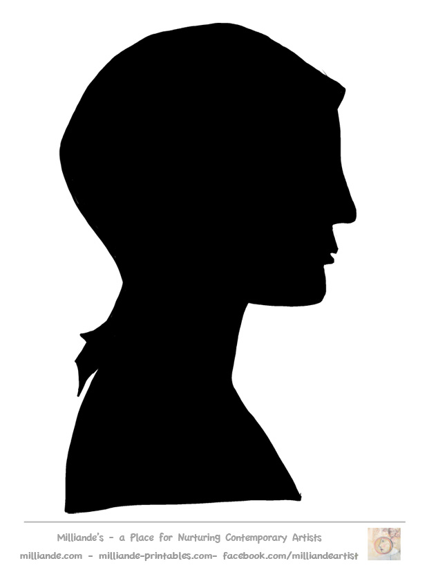 Female Face Silhouette Template,Face Silhouette Collection of 