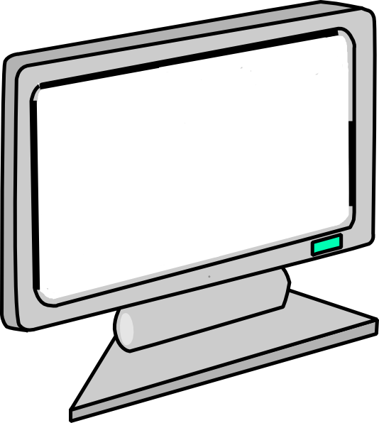 Blank Screen Computer Monitor clip art - vector clip art online 