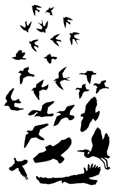 Flying Bird Silhouette Tattoo | Clipart library › Tattoo Designs 