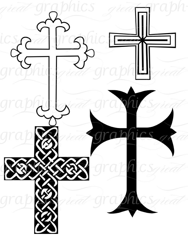 Cross Clip Art Digital Cross Christian Cross Printable Clipart
