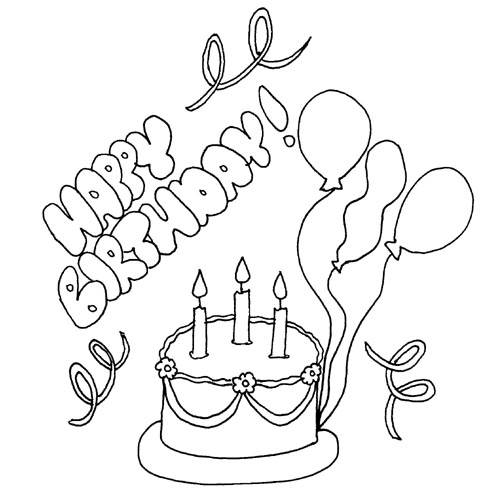Happy birthday greeting card in sketch style Vector Image