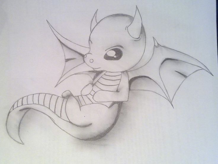 Chibi Dragon At - Cute Drawings Of Dragons, HD Png Download -  984x377(#6147088) - PngFind