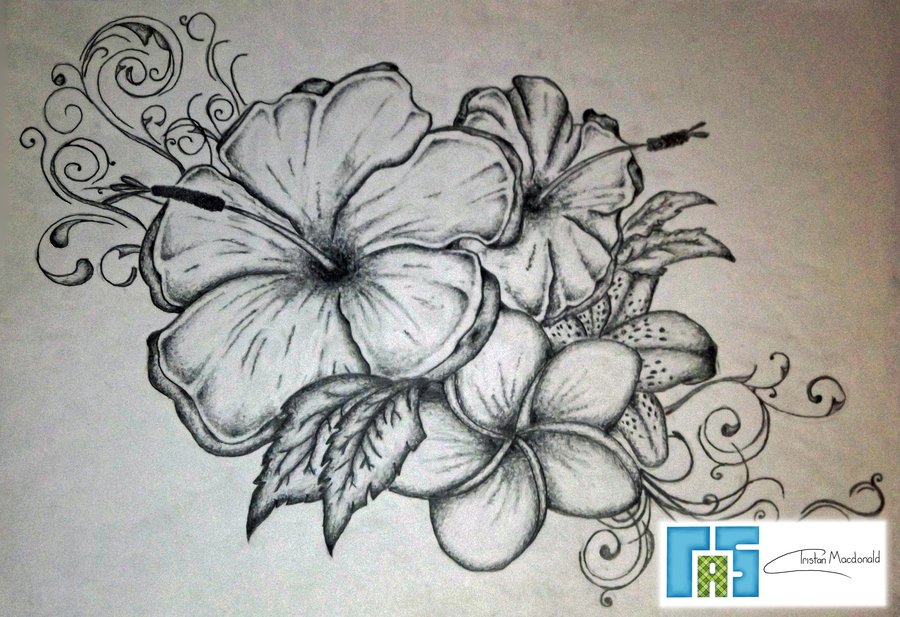 Black and White Flower Tattoo Designs - wide 5